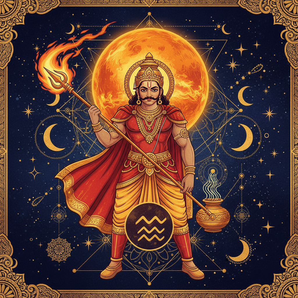 Mars in Aquarius Lagna: Effects in All 12 Houses for Kumbha Rasi