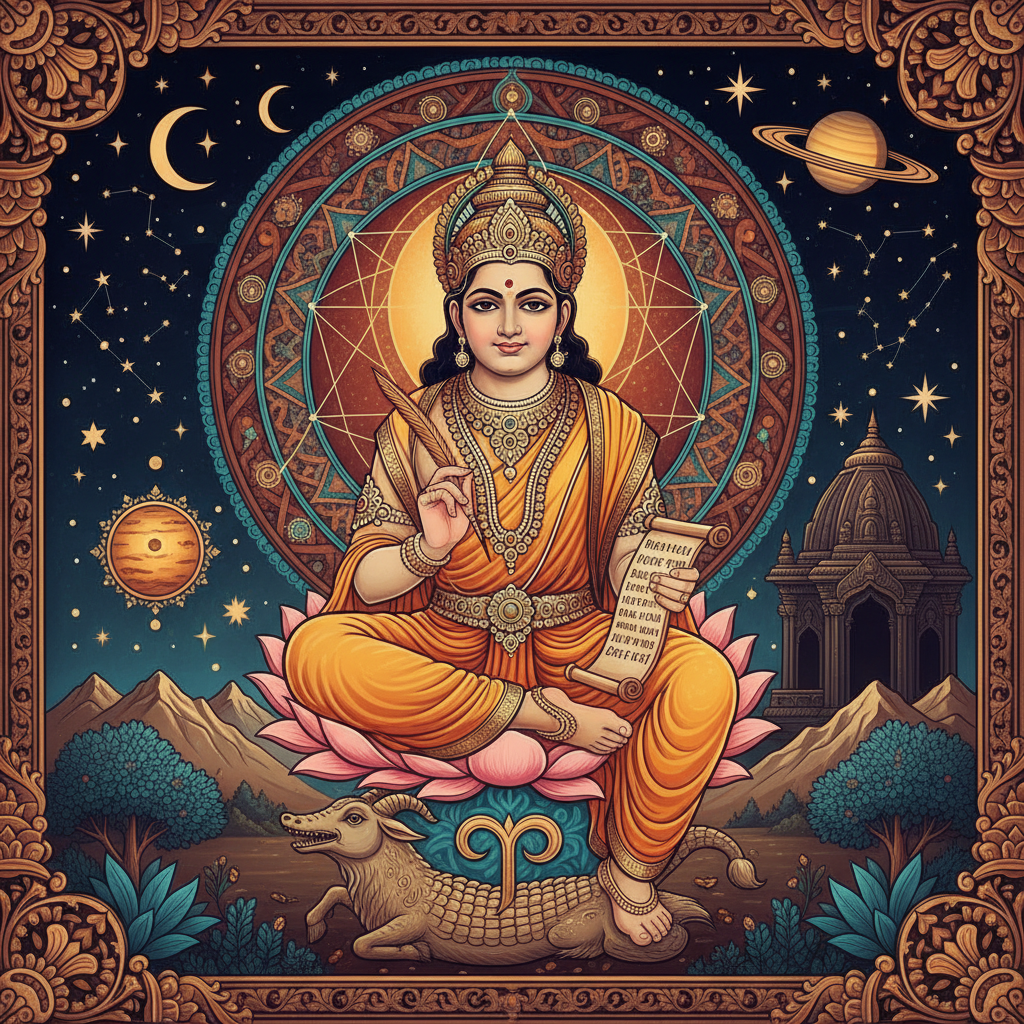 Mercury in Capricorn Lagna: Effects in All 12 Houses for Makara Rasi